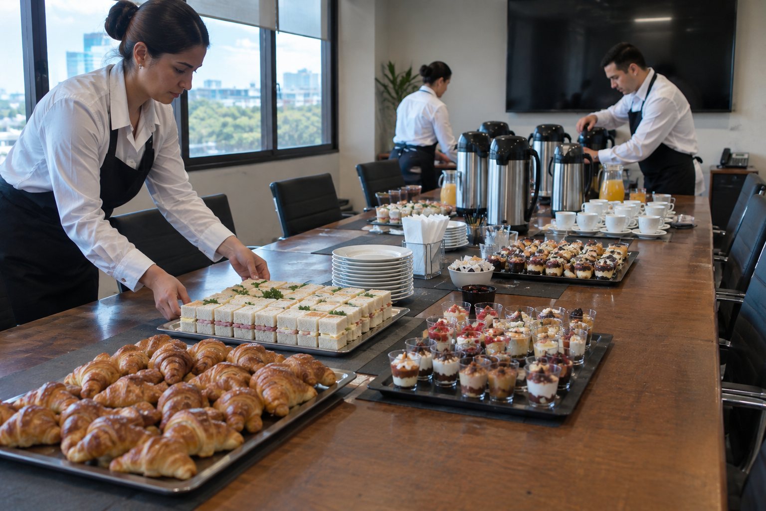Desayuno corporativo servido por +FOOD